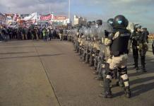 Corte en el Puente Pueyrredón - Buenos Aires, el pasado 28 de agosto en el marco de la jornada nacional de paro activo.