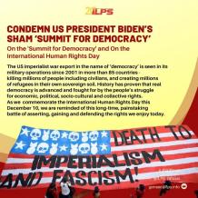 Condenemos la "Cumbre por la Democracia" del presidente estadounidense Biden